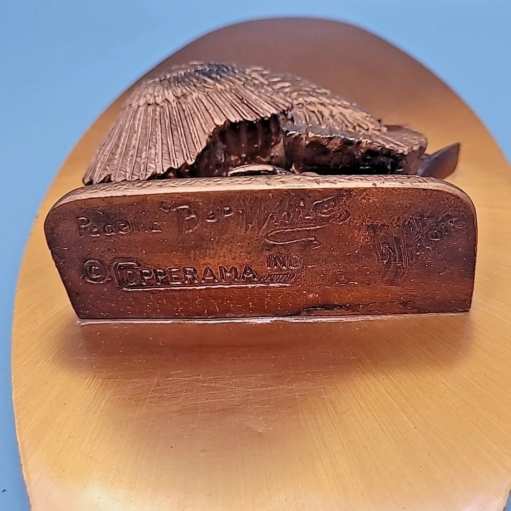 Copperama Bob White Quail Wall Plaque SIGNED by Victor Personette 3D‎ Copper Art